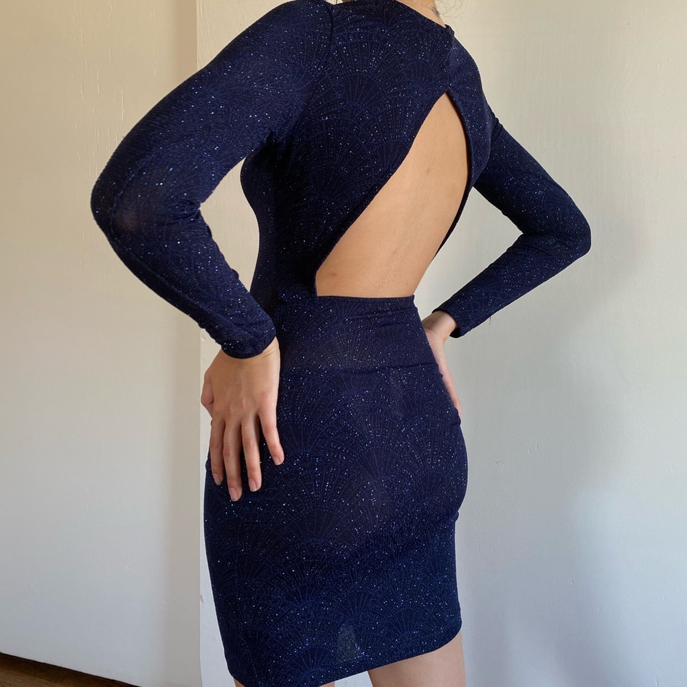 H&M long sleeve mini bodycon dress